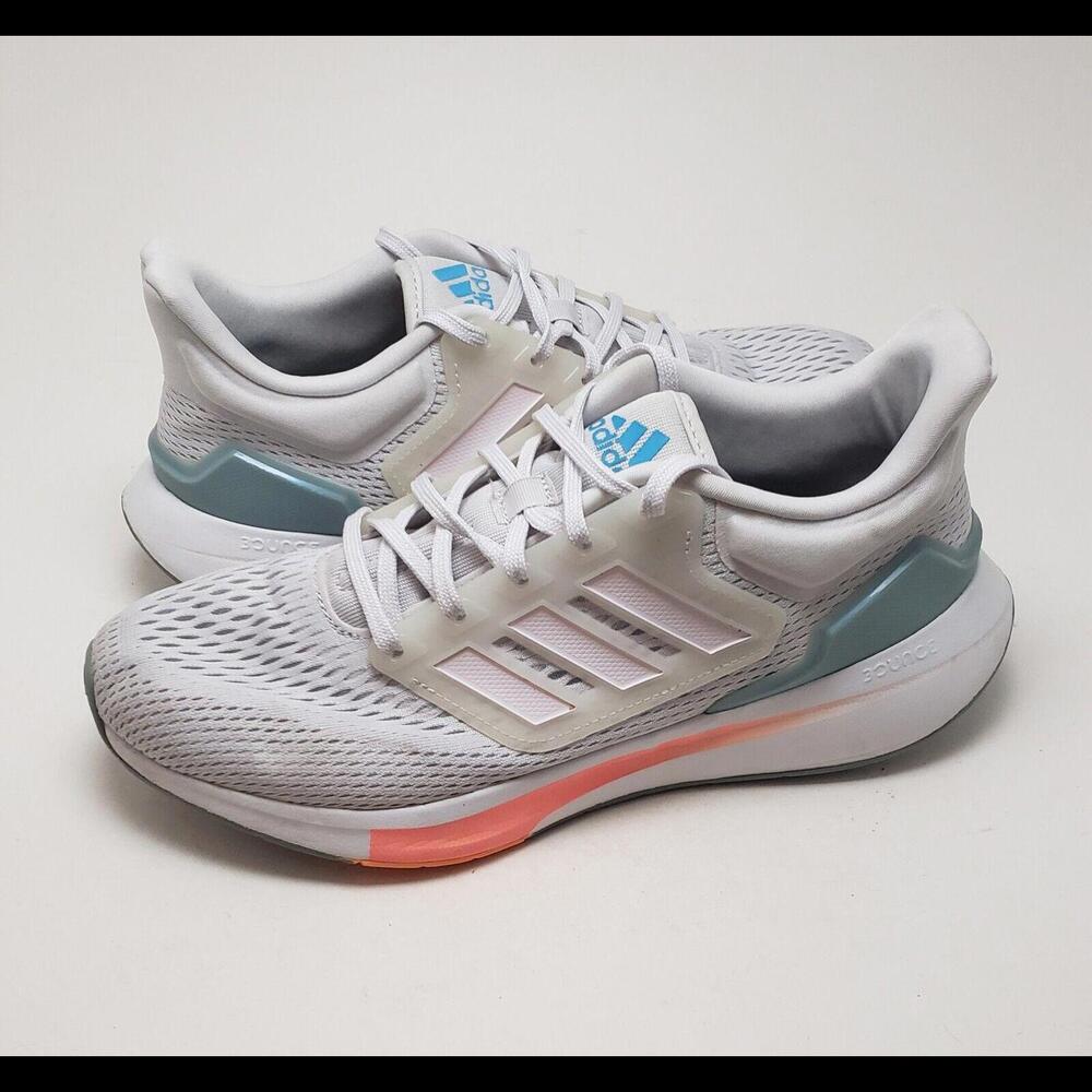 Womens Adidas EQ21 Running Shoes GZ0588‎ Dash Gray Acid Red Almost Pink Size 8